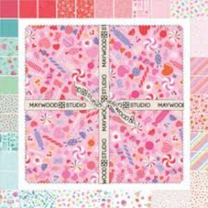🩷💜❤️BN MAYWOOD STUDIO KIMBERBELL SWEET SHOPPE 10" SQUARES SEWING QUILT FABRIC
